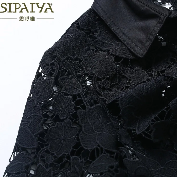 Женская кружевная блузка черная синяя для вечеринок 2018|party shirt|lace blouseblouse runway |