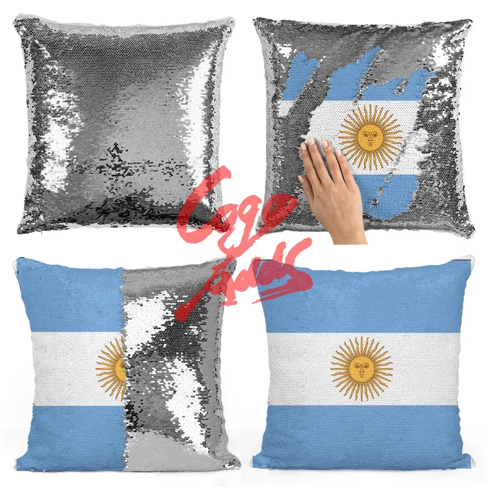 

Argentina decorative throw pillows reversible mermaid sequin pillow case cover dropshipping