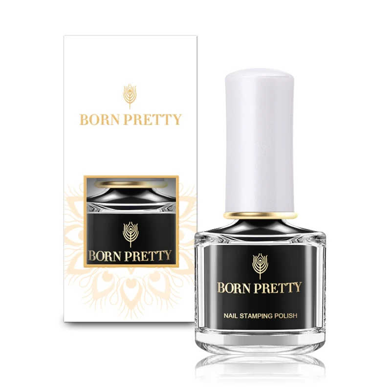 BORN PRETTY White Night Series стемпинг ногтей покрытие 6 мл штамповочный лак Золотой