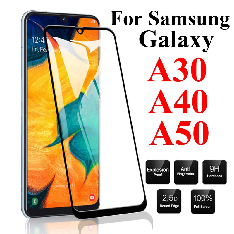 Защитное закаленное стекло для samsung Galaxy A30 a50, защитная пленка для экрана Sansung A40 A 30 40 50, защитная пленка для экрана Samsun