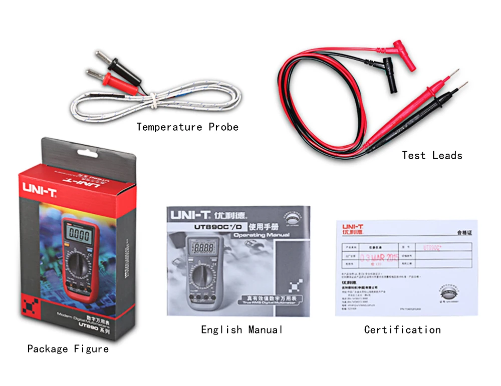 

Brand New UNI-T UT890C+ True RMS Multimeter LCD Digital Display Electrical Tool Ammeter