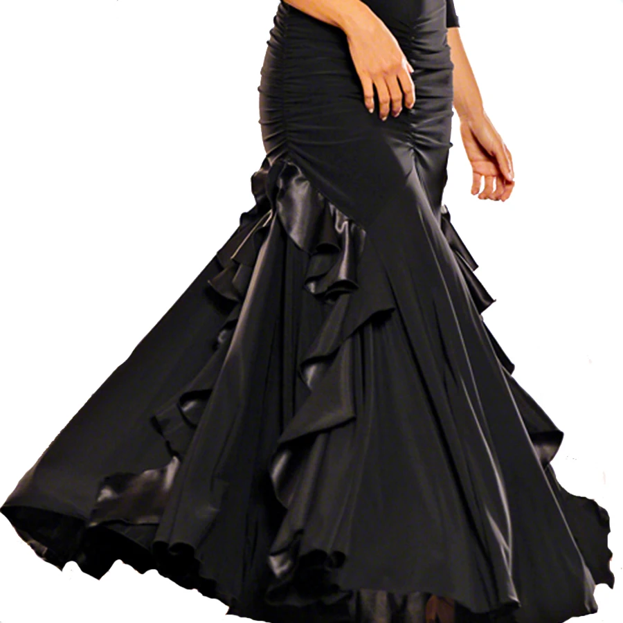 Новинка 2017 года S-XXL бальных танцев юбки для современного танца и практика юбка