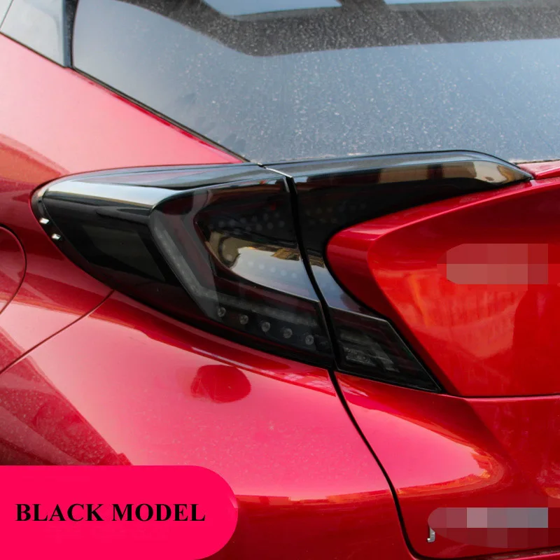Black model Автомобильный Стайлинг задние фонари для Toyota CH-R C-HR CHR светодиодные задние фары Противотуманные фары задние фары DRL+ тормоз+ Парк+ Сигнальные огни - Цвет: Black model