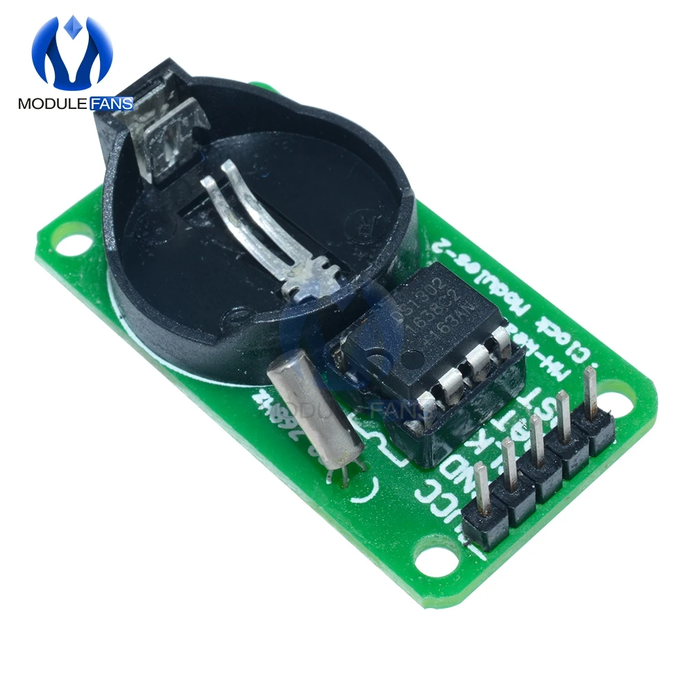 Часы в режиме реального времени DS1302 для Arduino UNO с CR2032 AVR ARM PIC SMD Без аккумулятора 3 В 5
