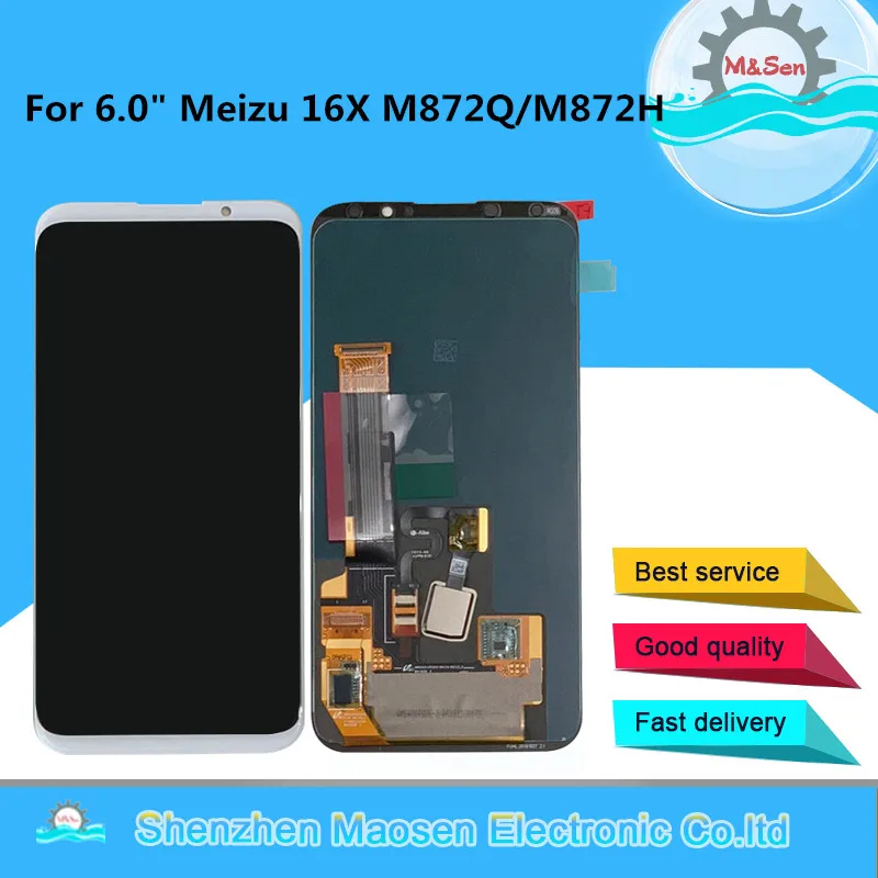 M& Sen для 6," Meizu 16X16 X Super AMOLED ЖК-дисплей+ сенсорная панель дигитайзер для Meizu 16X M872Q M872H дисплей