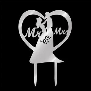 Акриловые Mr& Mrs Жених и невеста свадебный торт Топпер украшения для праздника 8 видов стилей опционально - Цвет: as it shows
