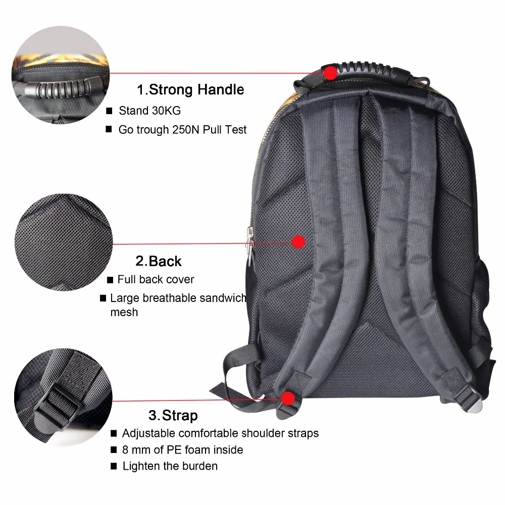 Индивидуальный рюкзак Женский школьный с 3D принтом шаров для подростков