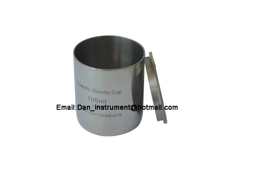 High quality 100ml Stainless steel Density Specific Gravity Cups with DIN 53217,ISO 2811 and BS 3900 A19. Standard