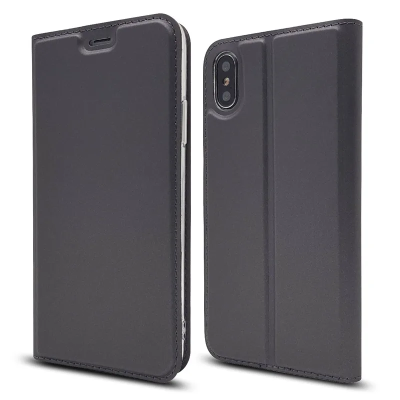 Флип чехол PDGB кожаный для iPhone XR Xs Max X Coque Case i5 5 SE 5s 6 6s Plus 7 8 роскошный книжка