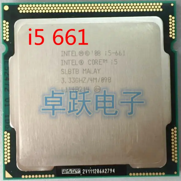 Процессор Core i5-661 i5 661(3,333 ГГц/4 Мб/2 ядра/Socket 1156/2. 5 GT/s DMI), настольный процессор, поцарапанные части