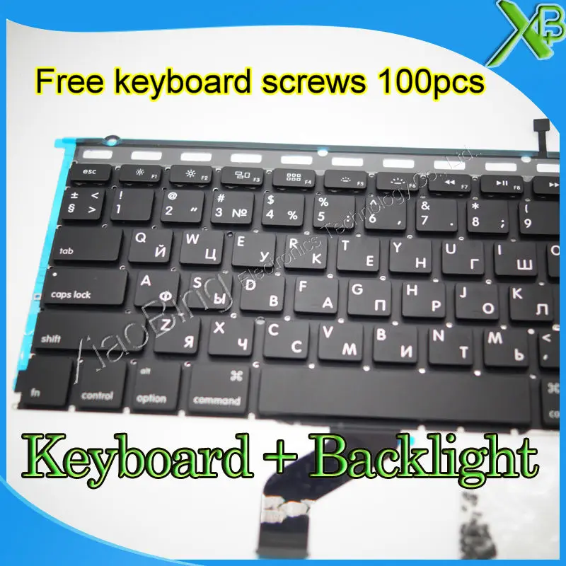 Совершенно новая клавиатура с русской раскладкой для MacBook Pro Retina 13 3 дюйма A1425 +