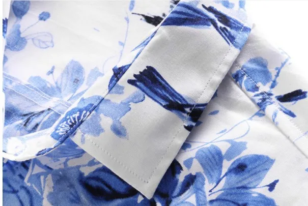 Повседневная весенне осенняя Новая модная мужская рубашка с принтом большого