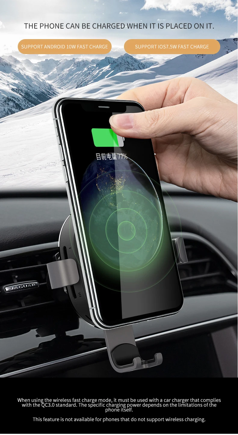 Беспроводное Автомобильное зарядное устройство Xiaomi 70mai Qi для iPhone Xs Max XR X samsung, интеллектуальное Сенсорное быстрое зарядное устройство 70 mai, держатель для автомобиля