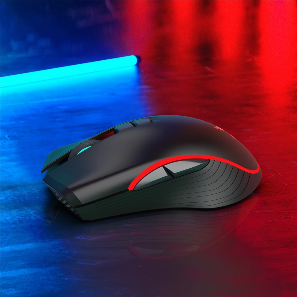 2,4 ГГц Беспроводной Мышь Тип type-C для быстрой зарядки игровой Мышь 2400 Точек на дюйм 3 уровня регулировки скорости Цвет светящиеся Gamer Мышь для настольного компьютера ноутбука