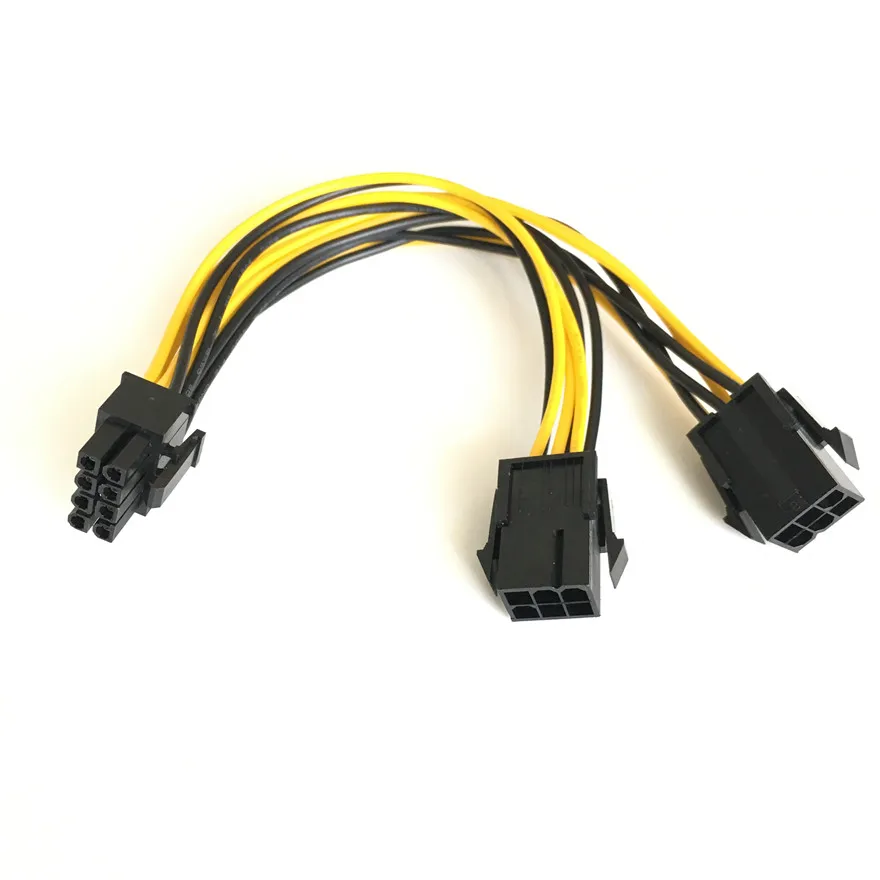 GPU Molex 8 pin (6 + 2) PCI Express male to 2 x Dual PCIe 6 Female Graphics Video Card PCIE VGA Splitter Hub силовой