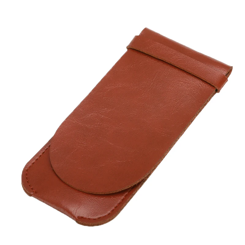 16x6cm brown 1 шт. кожаная сумка для карандашей ручной работы из воловьей кожи, чехлы для ручек, чехол для ручек, офисные школьные принадлежности для студентов - Цвет: 16x6cm brown