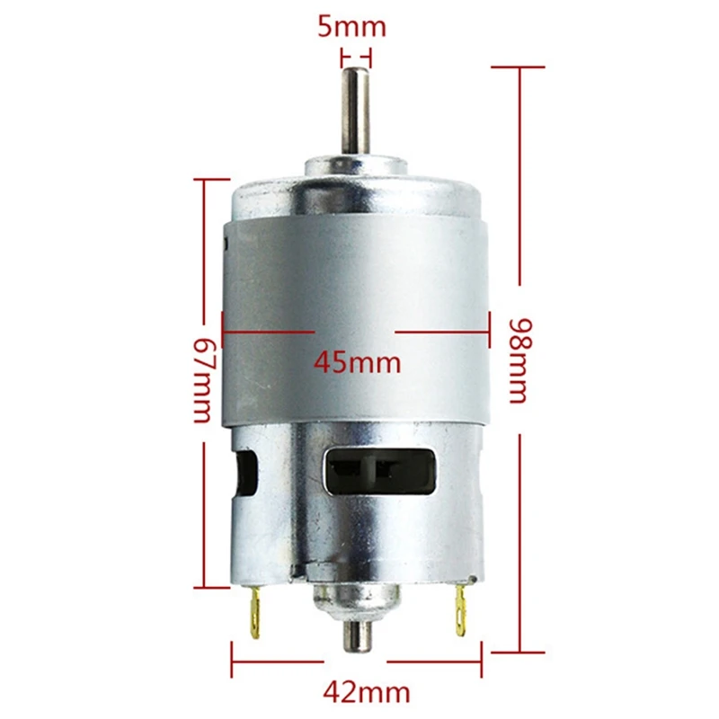775 DC Мотор DC 12 V-36 V 3500-9000 RPM шарикоподшипник большой крутящий момент высокой мощности Низкий уровень шума Горячая электронный компонентный двигатель