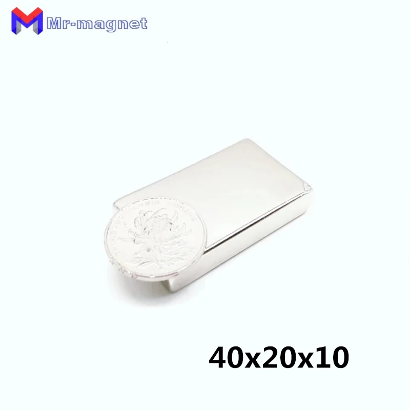 50pcs 40x20x10mm Super strong neo neodymium magnet 40x20x10 NdFeB 40*20*10mm 40mm x 20mm 10mm magnets 40mmx20mmx10mm | Обустройство