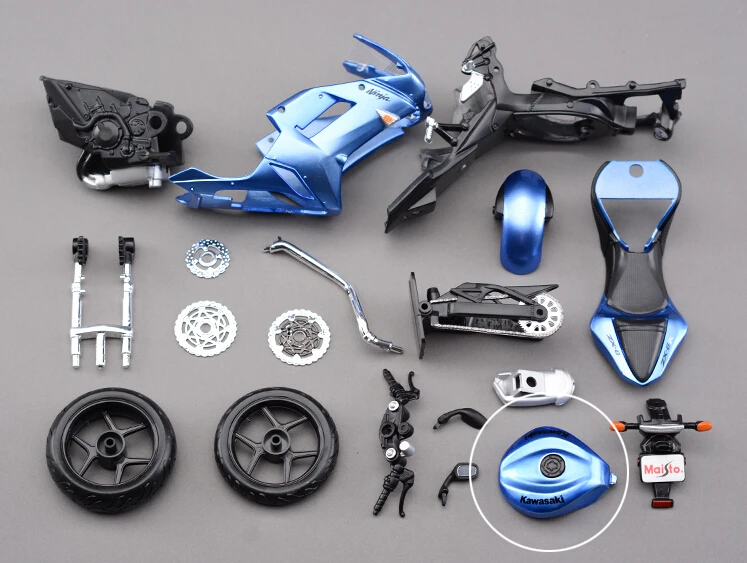 DIY 1:12 масштабная модель мотоцикла Kawasaki ZX-6R металлический комплект литой мотоцикл