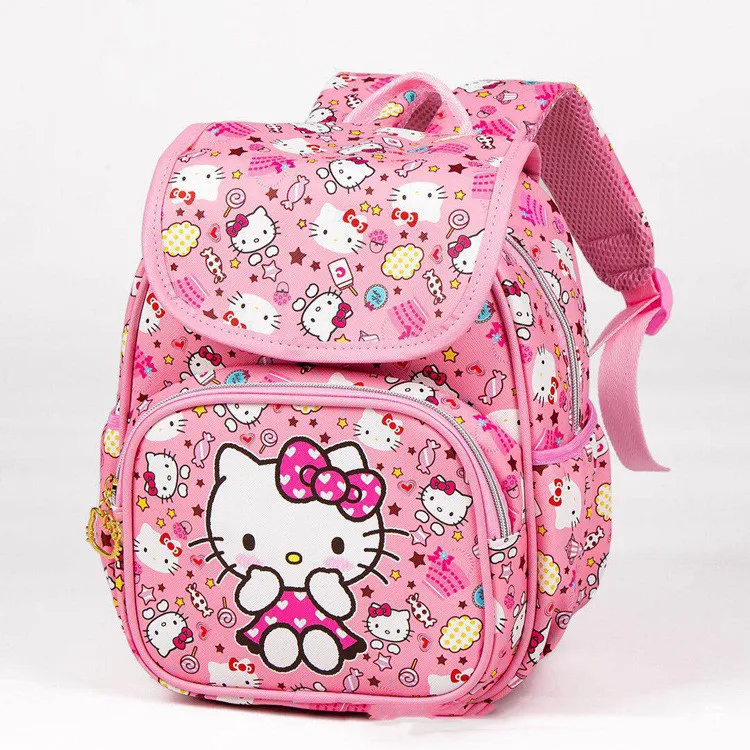 Новый водонепроницаемый рюкзак HelloKitty на молнии с крышкой для начальной школы