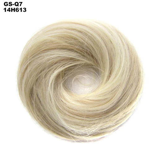 TOPREETY Жаростойкие синтетические волосы 30гр пончик-шиньон шнурок резинка Updo наращивание волос Q7 - Цвет: 14H613