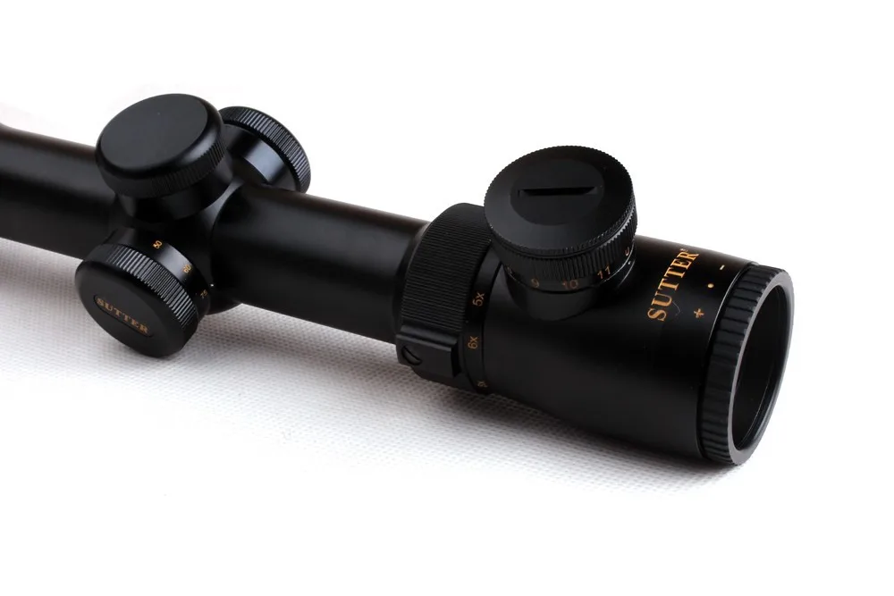 SUTTER 3 12X56 прицел R12 стекло травление сетка Красная подсветка сторона Параллакс