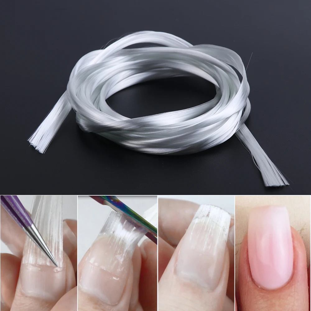 STZ 1/1. 5/2 М стекловолокна ногтей наращивание волокно шелк форма для акрил Fibernails