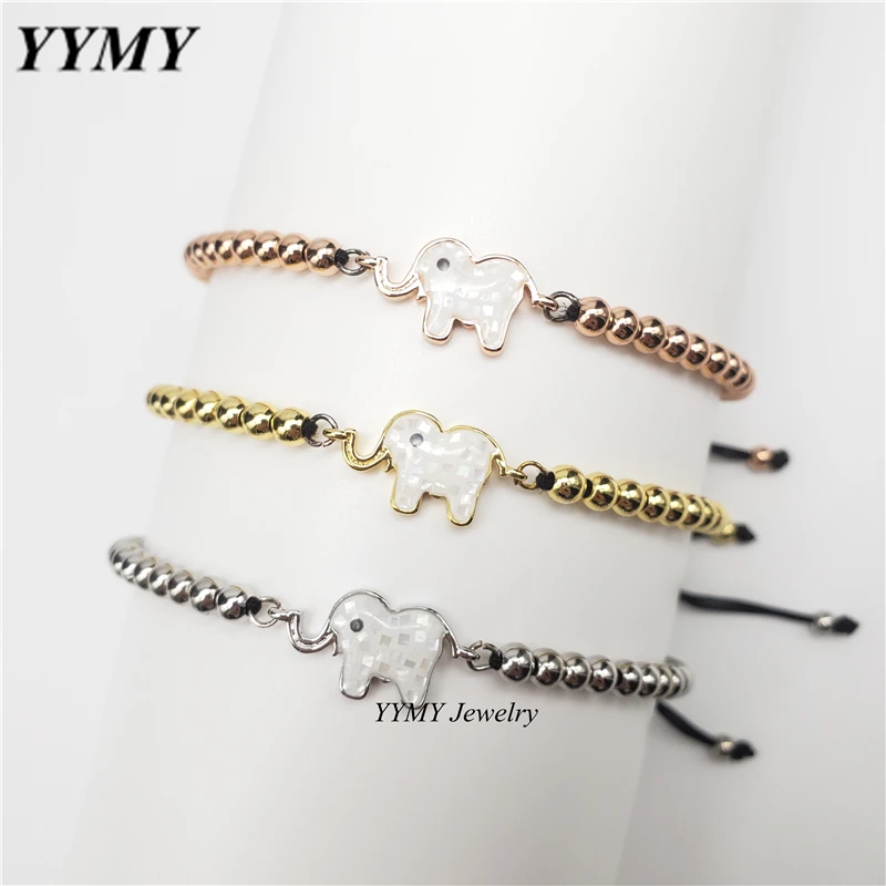 2018 новый модный белый корпус милый слон маленький декоративный кулон с CZ Шарм