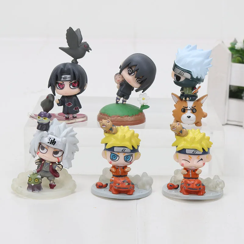5 комплектов Наруто фигурка 6 см Shippuden kacashi Sasuke Shikamaru Gaara Yondaime Minato Kyubi Kurama 6 шт./компл. ПВХ фигурки