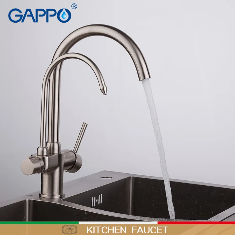 GAPPO кухонный кран для питьевой воды на бортике смеситель раковины фильтр
