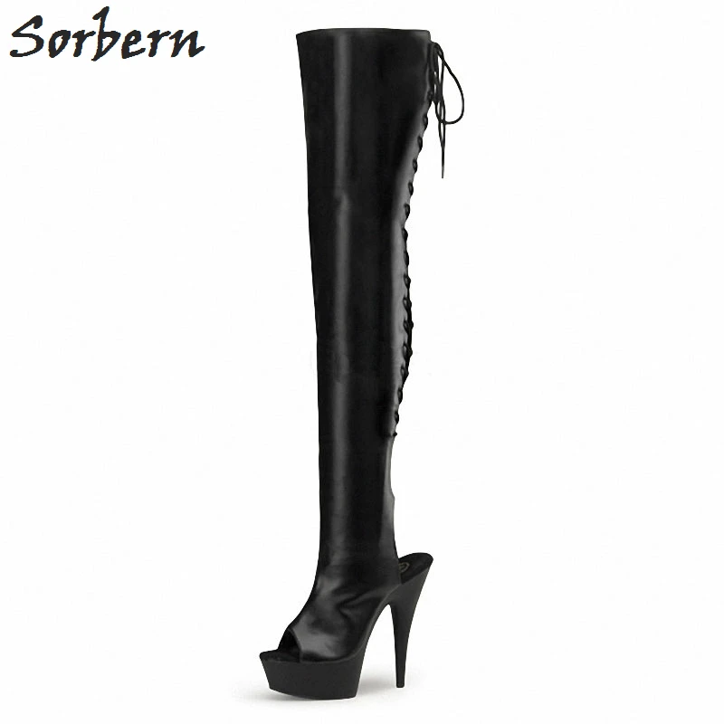 Женские блестящие Сапоги выше колена на высоком каблуке 15 см 5 см|pole dancing boots|women shoes
