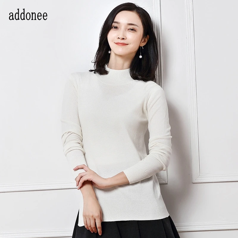 Свободный кашемировый шерстяной женский осенне-зимний свитер пуловеры