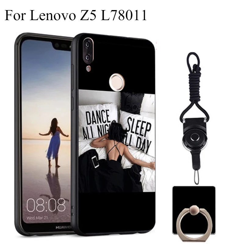 Мягкий чехол из ТПУ для телефона Lenovo Z5 L78011 Z 5 силиконовый черный простой мягкий