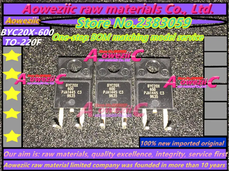 Aoweziic новинка 100% года импортный оригинальный (изогнутая нога) BYC20X 600 BYC20X600 TO 220 Диод