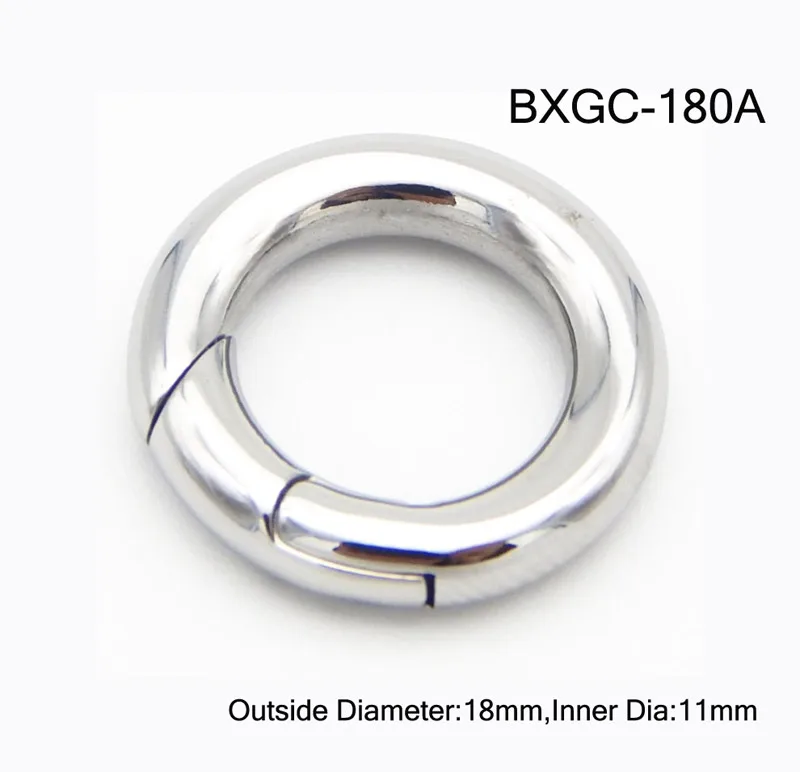 18mm 18 мм 15 мм круглое кольцо из нержавеющей стали Пружинные застежки ювелирные аксессуары для изготовления браслета ожерелья 20 шт./лот BXGC-180 - Цвет: 18mm