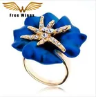 Кольцо в стиле бохо женское, обручальное кольцо с милой морской звездой под золото, аксессуар на суставы пальцев