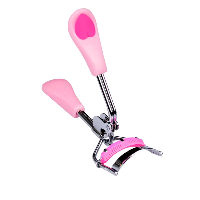 

High Quality Handle Curl Eye Lash Curler Eyelash Cosmetic Makeup Eyelash Curler Curling Lashes Tools With Pink Refill Pad