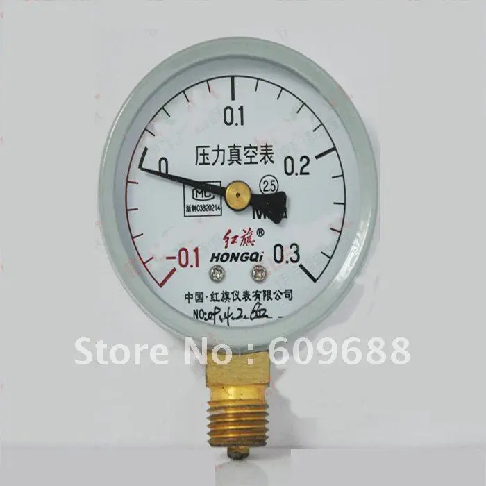 

Pressure vacuum gauge , Dial diameter 60mm -0.1-0.3MPa