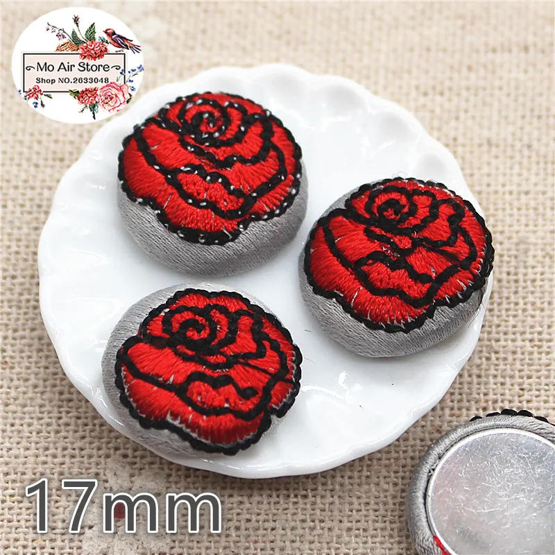 10 шт. декоративные пуговицы с вышивкой 17 мм | Дом и сад