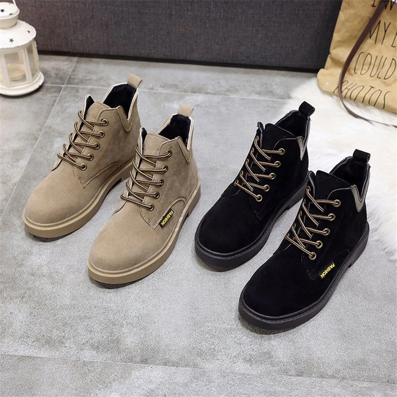 Новые женские ботинки в британском стиле для студентов Корейская версия диких