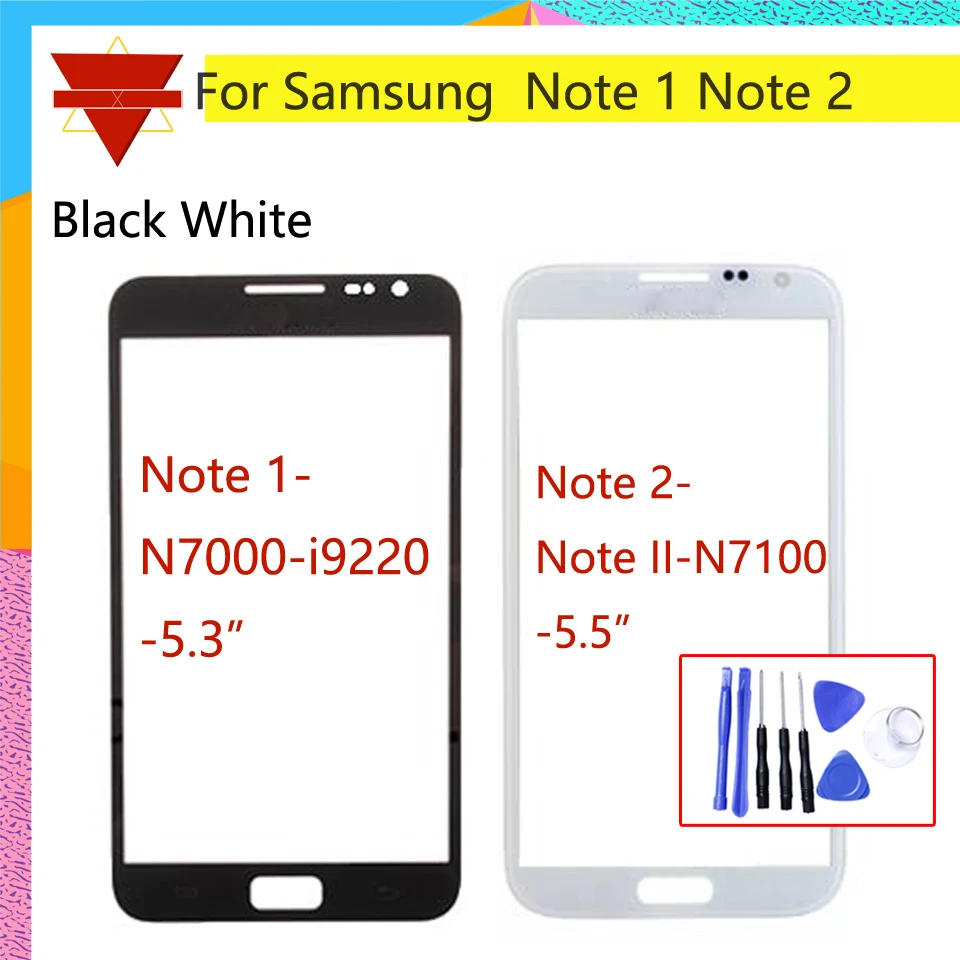 Новый сенсорный экран для Samsung Galaxy Note 1 N7000 i9220 NOTE II 2 N7100 черный передний внешний