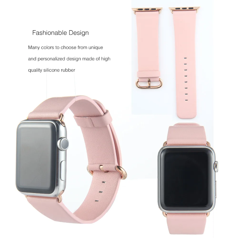 Ремешок из натуральной кожи для Apple Watch Band SE 38 мм 42 40 44 браслет на запястье iWatch Series 6