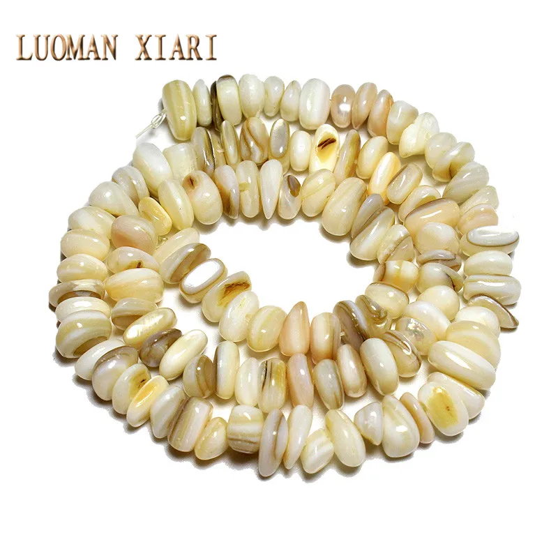 Оптовая продажа натуральный гравий в форме белого раковины 5 8 мм каменные бусины