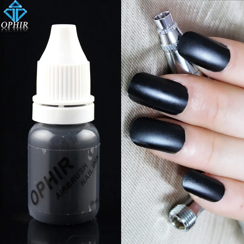 OPHIR черная аэрограф чернила для ногтей трафарет художественная шлифовка 10