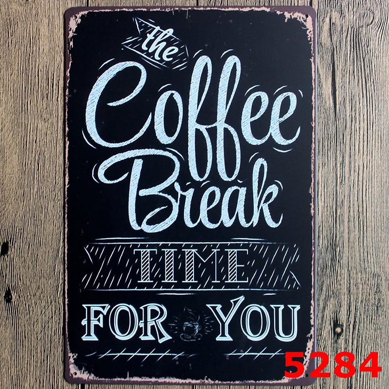 Винтажная картина кофе Wall-Art делает все возможное винтажные металлические знаки