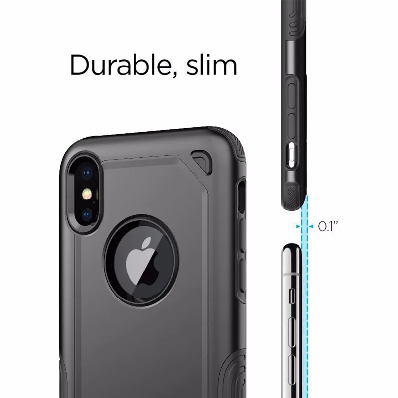 For Iphone 11 Pro XS Max XR Case Military Shockproof Hybrid PC TPU Armor Defend Cover 8 7 6 6s Plus Slim Rugged Coque | Мобильные