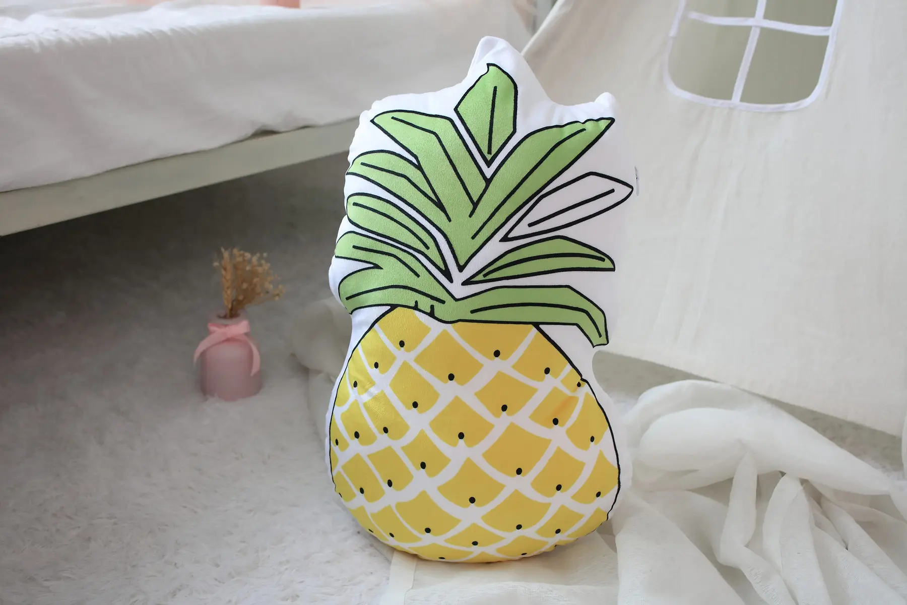 Pineapple Подушка в виде еды, фрукты, растение кактус, ананас, плюшевые, милые, мягкие, мягкие, рождественский подарок для ребенка, кукла, игрушки, игрушечные фрукты, арбуз, еда - Цвет: Pineapple