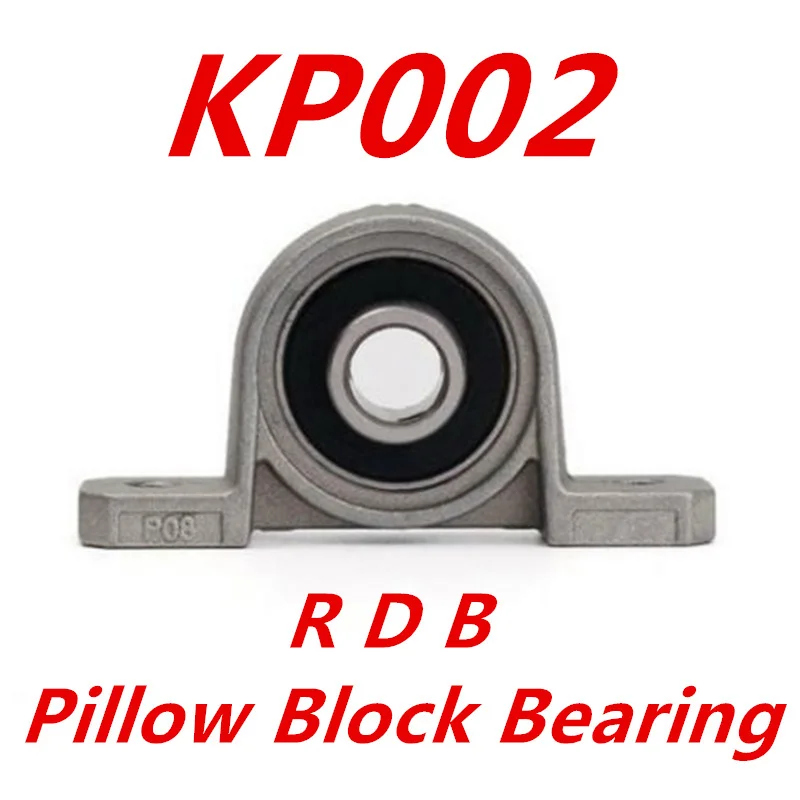 

4pcs/lot KP002 K002 P002 15mm kirksite bearing insert bearing shaft support zinc alloy mounted bearings pillow block