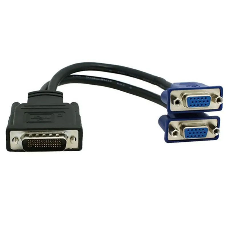 59 контактов DVI двойной разъем VGA кабель 0 25 м|Компьютерные кабели и разъемы| |