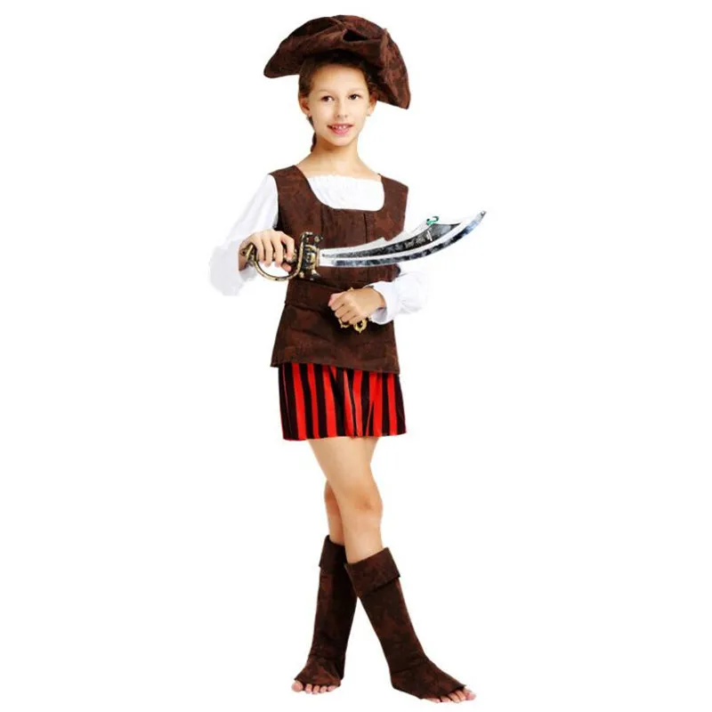 Children Pirate Cosplay Costume Boys Girls Performance Pirates Costumes Masquerade Party Dress Supplies New Year Halloween|pirate costume|pirate